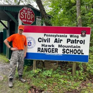 Malden resident Artemijs “AJ” Jumutcs recently completed training at the Civil Air Patrol’s highly prestigious Hawk Mountain Ranger School.