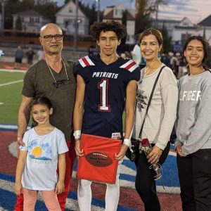 Revere football player Ahmed Medy Bellemsieh with family members, pictured from left to right: sister Malika Bellemsieh, father Ahmed Bellemsieh, mother Bouchra Saouab and sister Hadia Bellemsieh.