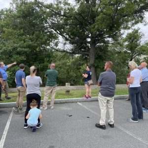 Town officials met with the Mass Dept. of Environmental Protection (MassDEP), the U.S. Environmental Protection Agency (EPA) and the Mass. Department of Conservation & Recreation (DCR) to scout potential sites for the placement of an air quality monitoring station in Rumney Marsh Reservation.