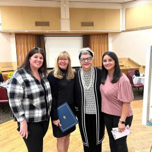 Amanda Spartichino Lopez, Sam Price, Libby Price and Imene Bouziane Saidi were among those who gathered to remember their friend. (Courtesy photo)