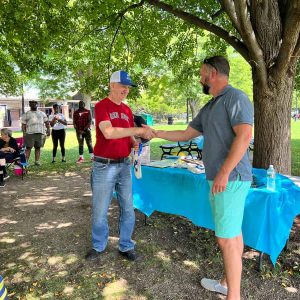 Anthony from Malden receiving end of season gift