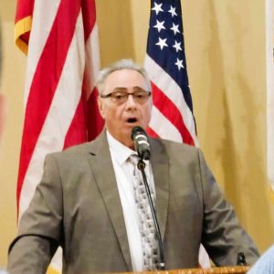 BACK ON THE JOB: Finance Committee Chair Kenneth DePatto attended his first Town Meeting on Monday (May 5) since 2023 after missing all last year because of health issues. (Saugus Advocate photo by Mark E. Vogler)