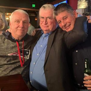 Jimbo Cahill’s “retirement” party at Mixx360 on Broadway a couple of years back; from left to right are Maria Luise, Stinger Cahill, Chris Fallon and Uncle Billy Settemio.