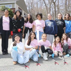 Boys and Girls Club members, shown from left to right: Front row: Allyson Perlera, Ariana Velev, Gabriella Munera, Camila Perlera and Josephine Forbes; back row: WIN Waste Innovations Plant Manager Elliott Casey, Sophia Sanchez, Emily Sacco, Christina Calderon, Myla Hearn, Aracelis Mota, Julie Troville and Teresa Barbiero.