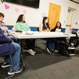Brainstorming about the Saugus Community Festival this week in the Saugus Public Library Community Room were representatives of the Saugus Cultural Council and the Saugus 411 Committee. The festival is set for March 21 from 10 a.m. to 4 p.m. in the Saugus Public Library. (Saugus Advocate photo by Mark E. Vogler)