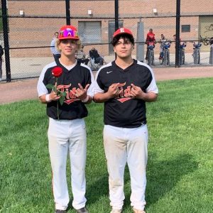 Senior Adam Marshall, right, with his brother, Junior Omar Marshall