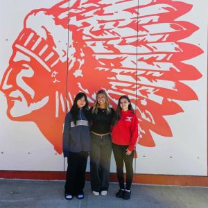COLLEGE BOUND: Left to right: Valedictorian Evelyne Meas, Class President Maria Silva and Salutatorian Zenera Shahu have huge plans of furthering their education after they graduate tonight at Christie Serino Jr. Memorial Stadium. (Saugus Advocate photo by Mark E. Vogler)