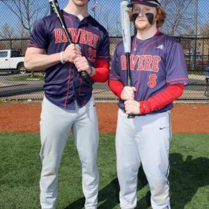 Kyle Cummings (left) and Ollie Svendsen, Revere's 2024 baseball captains.