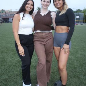 Shown from left to right: Coaches Rafi Tringale, Isabella Mejia and Kloey Cardillo. (Advocate photo by Tara Vocino