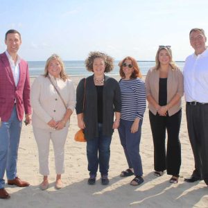 Staff from the Massachusetts Legislature’s Joint Committee on Environment and Natural Resources, shown from left to right: House Chair Daniel Cahill, Representative Kristin Kassner, Senate Chair Becca Rausch and Representative Jennifer Balinsky Armini. Also shown are State Representatives Jessica Giannino and Jeffrey Turco.
