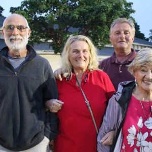 Shown from left to right are John Kotkowski, Mark Napolitano and Annmarie Napolitano – who voted conservative at the Senior Center – with warden Ruth Berg during Tuesday’s primary election.