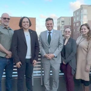 Pictured from left to right: Lipin Ji, Amanda Treat, Bob Fitzpatrick, Councillor-at-Large Carey McDonald, Mayor Gary Christenson, Sheila Rachels, Sarah Zeiberg, Rebekah McPheeters and Mamadou Balde. (Courtesy photo)