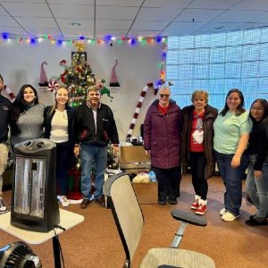 Members of the Council on Aging and staff at the Massachusetts Veterans Home at Chelsea. (Photo courtesy of the City of Everett)