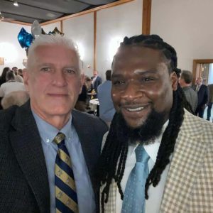 Dana Brown & MHS Football Head Coach Witche Exilhomme at the MHS Hall of Fame Banquet