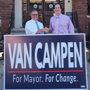 Robert Van Campen, left, and Campaign Manager Christopher Connolly.