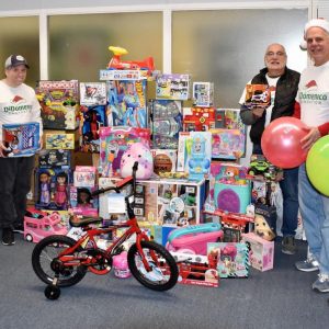 The DiDomenico Foundation donated toys to the City of Everett’s annual Toy Drive