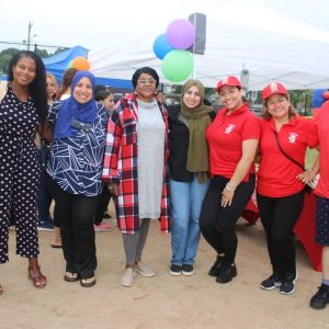 Shown from left to right: Yasmeen Abou Hadiba, State Senator Lydia Edwards, event organizer/Revere Arabic Community President Asmaa Abou-Fouda, Revere Community School Coordinator Fatou Drammeh, Revere Arabic Community Director Nada Abou Hadiba, El Concilio Latino De Massachusetts Inc. Treasurer Estaphany Rodriguez, El Concilio Latino De Massachusetts Inc. President Liana Jorge Matute and El Concilio Latino De Massachusetts Inc. Board of Directors Member Brian Guisao.