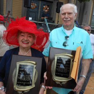 FOUNDER’S DAY 2017: Robert J. Long (right), a longtime participant in Saugus local government, was honored with Ruth Berg with the “Person of the Year Award.” (Saugus Advocate photo by Mark E. Vogler)