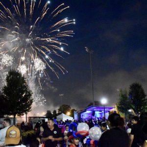 THIS WEEKEND: The fireworks show at Glendale Park lights up the sky during last year’s Independence Day Celebration.  (Photo courtesy of the City of Everett)