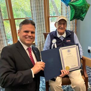 Mayor Gary Christenson and Frank Ricciardone