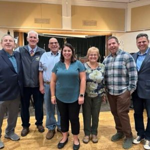 Pictured from left to right: Ward 2 Councillor Paul Condon, Dana Brown, Frank, Stephanie and Marcie DeCandia, Jason Rossi and Mayor Gary Christenson. (Photo courtesy of the City of Malden)
