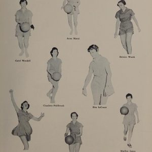 In the photo are the 7-1 1954 Malden High School Girls Basketball Team — their only loss a 32-24 loss to Swampscott.