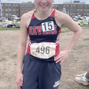Gemma Stamatopoulos set multiple new school records while competing in her first outdoor pentathlon for Revere.