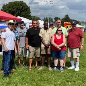 Mayor Carlo DeMaria, along with State Representative Joe McGonagle and Assistant City Clerk Peter Napolitano, are shown at last year’s Multicultural Festival.