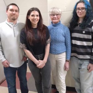 Pictured from left to right: The Nan Project Cofounder and Executive Director Jake Cavanaugh, Peer Counsellor Lauren Dinovi, Clinical Director Donna Kausek and Peer Counsellor Mars Lavaronte.