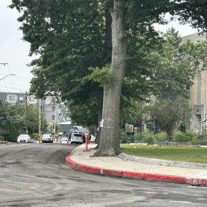 Pleasant Street is milled and ready to be repaved today.