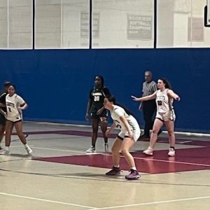 RHS Lady Hoopsters Shayna Smith, Addison Ulwick, Rebecca Mercado, Allyson Ollivierra and Sarah Lechheb.