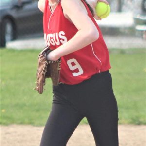 Saugus’s Abby Enwright pitched two scoreless innings in the Sachems’ Div. 3 preliminary-round loss to Bristol-Plymouth last Thursday.