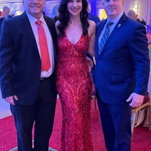 Shown from left, School Board member Anthony Caggiano, City Councillor Michelle Kelley, and Local 25 President Thomas G. Mari at the recent Teamsters Local 25 16th Annual Gala for Autism at Encore Boston Harbor.   (Photo courtesy of Councillor Kelley)