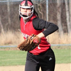 Fallon Millerick completed a fine season with another strong pitching performance to go along with a solid offensive game against Marblehead last Friday.