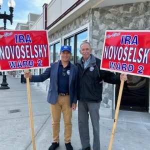 Councillor-at-Large candidate Alexander Rhalimi and Ward 2 Revere City Councillor Ira Novoselsky. (Photo courtesy of Aleander Rhalimi)