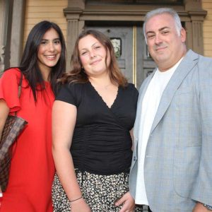 Shown from left to right: Elizabeth Pisano, Esq., of Upton Connell & Devlin, LLP, Iron Town Diner manager George Athanasopoulos and his daughter, Alexa, were pleased at the unanimous approval for their liquor license at Iron Town Diner during Tuesday’s Board of Selectmen meeting at Town Hall.