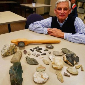 Pictured is archeologist Jim Bradley, who joined the Friends of the Malden Rivers’ November meeting to lead a discussion about our first peoples. He took attendees back in time to the Paleolithic Ice Age through the Historic period. How did the Native People survive? Through strong community and smart/equitable use of resources (Photo Credit: Susan Margot Ecker)