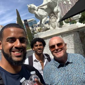 Shown from left: Brandon Brito, Matthew Brito and Paul Nuell in Las Vegas.