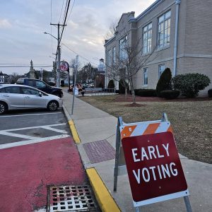 LAST CHANCE: A week of In-Person Early Voting at the Saugus Public Library was scheduled to end at 12:30 p.m. today (Friday, March 1). (Saugus Advocate photo by Mark E. Vogler)