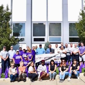 A photo from last year’s International Overdose Awareness Day event outside Everett City Hall (Photo courtesy of the City of Everett)