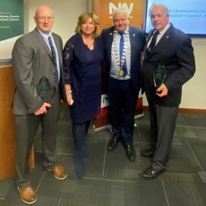 Pictured from left to right: Sean Getchell, Consul General Sighle Fitzgerald, Martin Healey, State Representative Joe McGonagle. (courtesy photo)