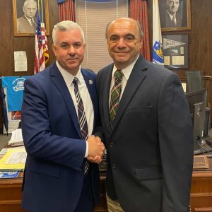 Teamsters Local 25 President Tom Mari (left) and Anthony Caggiano