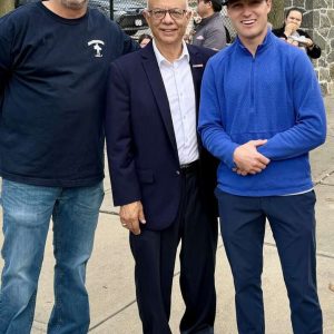 FULL SUPPORT: Shown from left to right: Iron Workers Local 7 Business Agent Dan McWilliams, Ward 6 Councillor candidate Al Lattanzi and Local 7 Iron Workers President Frank Murray.