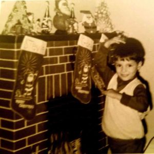 a young Mike Cherone on Christmas morning