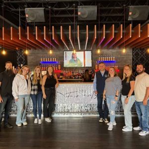 Mayor Gary Christenson with the family of Mattie Fitzgerald (from left): Kristopher Sherburne, Courtney Fitzgerald, Taylor McNally, Jordan Sherburne, Mayor Christenson, Shannon Fitzgerald (mother of Mattie Fitzgerald), Ashley Fitzgerald and Michael Miller. (Courtesy photo)