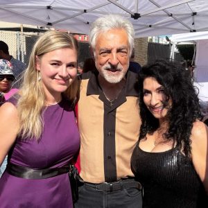Mystic Side Opera’s Natalja Sticco (left) with The Los Angeles Italian Festival’s Honorary Chairman of the Board, Joe Mantegna (center) and popular LA-area chanteuse and fellow festival entertainer Debbie Raven (right) at the 2023 Festival (Courtesy Mystic Side Opera Co./The Los Angeles Italian Festival)