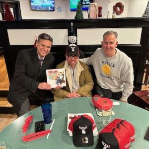 Pictured from left to right; Mayor Gary Christenson, Malden author James Norris and Malden Recreation Coordinator Joseph Levine. (Courtesy photo)