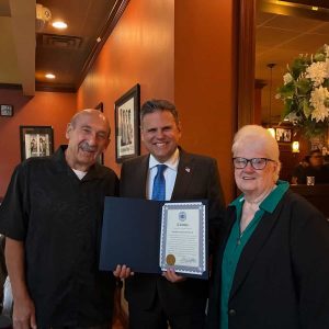George Plati, Mayor Gary Christenson and Dawn Plati (Courtesy photo)