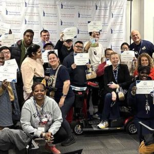 MHS students at the Immigrant Learning Center recently.