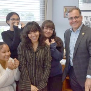 Mayor Robert J. Van Campen welcomed Everett High School students participating in Student Government Day to the Mayor’s Office.